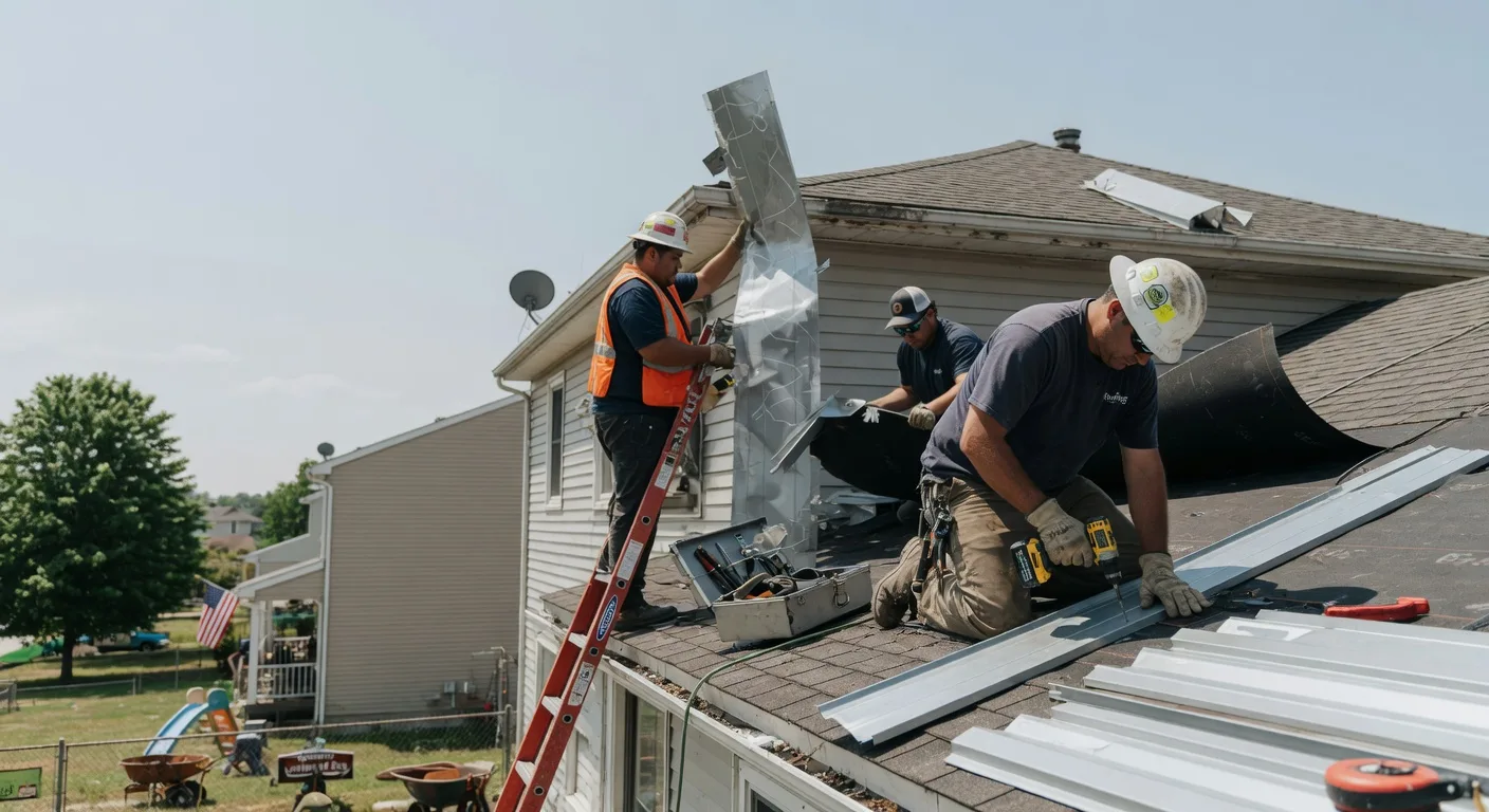 Storm Damage Metal Roof Repair in Scotland, IN
